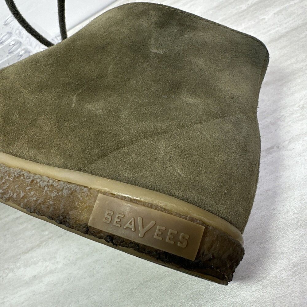 SEAVEES Men's Sun-tans Suede Chukka Boots Olive Green Lace Up Size 9.5 - Picture 3 of 9